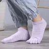 Calcetines con Dedos, Calcetines de Algodón para Mujer, Calcetines Antideslizantes, Calcetines con Dedos para Mujer, Calcetines con Dedos Separados, Tubo Corto al por Mayor, Cintura Baja, Puro