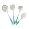 Juego de Utensilios de Cocina de Silicona, Cuchara para Sopa, Espátula, Sartén Antiadherente, Resistente a Altas Temperaturas, Juego de Utensilios de Cocina de Silicona para Uso Doméstico