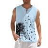 2023 Amazon wish estación independiente número de ventas para hombre nuevo chaleco casual sin mangas estampado camisa para hombre