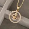 Collar con colgante de rayo y serpiente redondo de moda europea y americana transfronterizo para mujer, cadena de clavícula con diamantes estilo Ins, venta al por mayor