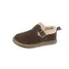 Zapatos de Terciopelo estilo coreano Caramel Saturn para Niños Birkenstock Zapatos de Algodón Retro para Niños y Niñas, Modernos Zapatos Cálidos con Suela Suave