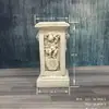 Casamento Coluna Romana Dourada Vaso de Flores Prateleira Guia de Estrada Listrado Europeu Troféu Fibra de Vidro Adereços de Casamento
