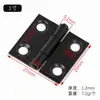 Dobradiça Pequena de Aço Inoxidável com Revestimento Preto para Porta de Armário Abertura Plana Micro Mini Dobradiça 1 Polegada 2 Polegadas 4 Polegadas Dobradiça de Abertura Plana