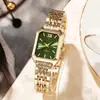 Novo Estilo Relógio Feminino de Luxo Leve com Pulseira de Aço, Quadrado Fashion e Simples com Quartzo para Estudantes, Atacado do Fabricante
