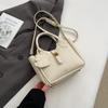 Diseño Nicho Estilo Coreano Simple Combinable Patrón Lichi Bolso de Mano Bolso de Cubo Pequeño Bandolera Nuevo Primavera 2025 para Mujer