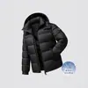 Chaqueta de Plumas para Hombre con Capucha Desmontable, Nueva Chaqueta Acolchada de Alta Gama con Relleno de Plumón de Pato, Resistente al Frío y Cálida