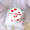 Día de San Valentín Chino Aniversario de Pareja Pastel de Confesión Decoración Corazón Amor San Valentín Ins Adorno Sencillo para Pastel