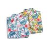 Moda Vintage Estilo Hong Kong Marca Flor Camisa de Flores para Hombres y Mujeres Camisa de Flores de Manga Corta para Parejas Hombres Delgada Verano Secado Rápido Vacaciones en la Playa