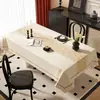 Mantel Retro Nuevo 2026 con un Toque de Lujo Ligero y de Gama Alta, Mantel Rectangular para Mesa de Comedor, Impermeable, Resistente al Aceite y Lavable para Mesa de Café