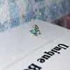 Pendientes de Flor de Zirconia Lujosos y Deslumbrantes con Cierre de Rosca para Mujer, con Piedras de Zirconia Verdes y Azules