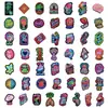 50 Folhas Novos Adesivos Criativos de Grafite Neon Saúde Mental Decoração para Garrafas de Água Guitarras Laptops Decalques