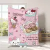 Manta de Gato Hello Kitty Transfronteriza Manta Gruesa de Dibujos Animados Hello Kitty Manta Impresa Digitalmente Manta