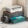 Estante de almacenamiento para impresora de oficina, organizador de capas, estante pequeño para copiadora de escritorio, estante de almacenamiento tipo cajón