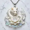 Collar de plata esmaltada con colgante de Guanyin con motivo de loto, Buda Maitreya para la paz y la protección, collar para la clavícula estilo chino al por mayor