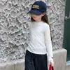 Camiseta de Manga Larga 100% Algodón Nueva para Niñas 2026, Estilo Coreano Holgada Versátil para que la Usen Niñas Pequeñas en Primavera y Otoño