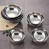 Tigela de Aço Inoxidável Espessada Camada Dupla Tigela Infantil Jardim de Infância Tigela Pequena Tigela Térmica Cantina Tigela Especial para Sopa e Arroz Tigela para Macarrão Instantâneo