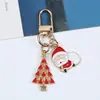 Chaveiro de Natal Desenho Animado Casal Mochila Estudante Fofo Presente Pingente de Natal Melhor Amigo Acessórios para Bolsa Atacado