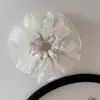 Anel de Cabelo de Renda com Pontos de Floco de Neve em Tela Cintura Feita à Mão Moda Versátil Corda de Cabelo para Rabo de Cavalo Acessórios de Cabelo Avançados