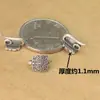 Prata Esterlina S925 Banhada a Ouro Cabeça de Fivela de Besta Borboleta Aba de Pressão Fivela de Conexão Pingente Estilo Chinês Acessórios de Joias DIY