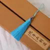 8cm borla de cloisonné borla tapa de aleación borla seda de poliéster marcador colgante accesorios de joyería precio grande excelente