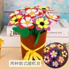 Paquete de Materiales para Clavel Hecho a Mano DIY para Niños de Jardín de Infancia Maceta de Planta en Maceta No Tejida de Acción de Gracias Flor de Corte No Incluida