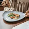 Platos Cerámicos Retro de Forma Especial Destacados, Platos Creativos para el Hogar, Platos al por Mayor, Platos para Comida Occidental, Platos Irregulares para Restaurante