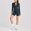 Conjunto de chaqueta de yoga transfronterizo, conjunto de top de manga larga con cremallera de secado rápido, conjunto de pantalones de yoga transpirables que absorben la humedad para deportes de running para mujer