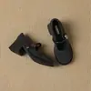 Zapatos 2026 Nicho Punta Redonda Estilo Británico Diseño Primavera y Otoño Moda Femenina Boca Baja Moda Vintage Zapatos Estilo Francés