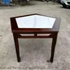 Mesa de comedor hexagonal de madera maciza tallada, mesa y sillas, mesa de comedor antigua retro estilo chino, mesa para ajedrez y cartas, mesa hexagonal o pentagonal para cinco personas, mesa Dou Dizhu