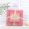 Toalla de baño de vellón coral con borde de gofre, toalla gruesa, toalla de baño suave y absorbente, toalla para madre e hijo, venta al por mayor