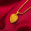 Collar con colgante de corazón de melocotón para mujer, joyería de oro de Vietnam, latón chapado en oro, venta en línea en vivo, fábrica de joyería, en stock, al por mayor