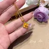 El Popular Nuevo Set Fanta Bubu Incluye un Pulsera, Collar y Aretes de Trébol de Cuatro Hojas, Ofreciendo una Sensación Versátil y de Alta Gama para los Accesorios de tu Mano y Cuello