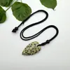 Collar Colgante de Cuerda con Forma de Gota de Agua Corazón de Cristal de Piedra Natural 40*22mm Joyería de Moda Europea y Americana Artículos Transfronterizos