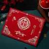 Libro de Registro de Regalos de Terciopelo para Suministros de Boda, Libro de Contabilidad para Regalos, Registro de Regalos de Celebración de Boda, Lista de Regalos de Firma de Banquete de Boda Estilo Chino