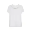 Blusa Wanwei Estilo Francês com Gola Drapeada para Mulheres Nova Coleção Primavera 2026 Gola Empilhada Lyocell Respirável Manga Curta T-shirt P5317