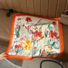Novo lenço de seda de 70cm para primavera e verão, estampa retrô de folhas de ginkgo, lenço de seda feminino, alça de lenço decorativa de alto padrão, nova geração