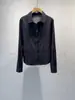 Camisa de Mezclilla Fluida Anti-Arrugas 26S para Mujer, Nuevo Estilo Primavera y Otoño, Corte Holgado, Adelgazante, Suave, Versátil Camisa de Manga Larga para Mujer