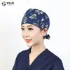 Gorro Quirúrgico Estampado Femenino Algodón Puro Gorro de Enfermera Gorro Baotou Nacido de la Luna Doctor de Clínica Dental y Estomatológica Gorro de Trabajo Masculino
