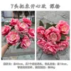 Buquê de Flores Artificiais Rosa Branca para Comércio Exterior com 7 Cabeças, Rosas Felizes para Buquês de Casamento, Decoração de Casa e Móveis Macios