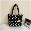 Shuai Mijia 2026 Primavera Nueva Bolsa de Tote Estilo Vacaciones Moderna Lunares Casual Gran Capacidad para Viajar Bolso de Hombro