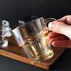 Taza de Café de Vidrio Engrosado Resistente al Calor, Taza de Té con Asa, Taza de Té Apilable, Exportada al Medio Oriente