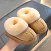 Botas de Nieve de Invierno para Niños y Niñas, Cálidas, con Felpa Adicional, Peludas, Suela Gruesa, Uso en Casa, Padre-Hijo, Antideslizantes, Zapatos de Algodón para Bebé con Cobertura de Talón