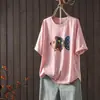 Verão Novo Design Estampa de Peixe Versátil Jovem Camiseta de Manga Curta Top Casual Solto Atacado