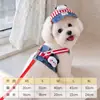 Ropa para Perros Primavera y Verano Arnés de Mezclilla con Oso Correa Correa para Teddy Bichon Sombrero de Sol Correa para Paseo de Gato Mascota