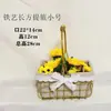 Macetas de Flor de Ratán Tejidas a Mano, Cestas de Flor de Mimbre Tejidas de Paja Estilo Europeo para Suculentas Pothos, Cestas Creativas de Bolso para Arreglos Florales