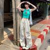 Pantalones Jogger de Secado Rápido con Cordón para Mujer, Verano 2026, Pantalones Paracaídas Finos Holgados de Pierna Ancha, Pantalones Deportivos Casuales