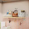 Estante de almacenamiento de pared para dormitorio, organizador de mesita de noche de pared sin taladro para estudiantes, solución de almacenamiento de pared para literas superiores
