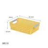Cesta de Armazenamento para Bagunça de Mesa Portátil Cesta de Armazenamento Empilhável para Cozinha Caixa de Armazenamento Cesta de Armazenamento de Plástico Vazada Atacado