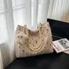 2025 Nova Bolsa Tote Estampada de Verão Bolsa de Grande Capacidade para Estudantes com Boa Aparência e Meninas Indo para a Aula em um Ombro