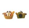 Mercearia estilo japonês zakka adesivos fofos para geladeira série adereços de foto estilo japonês resina miniatura presente gato pequenos enfeites